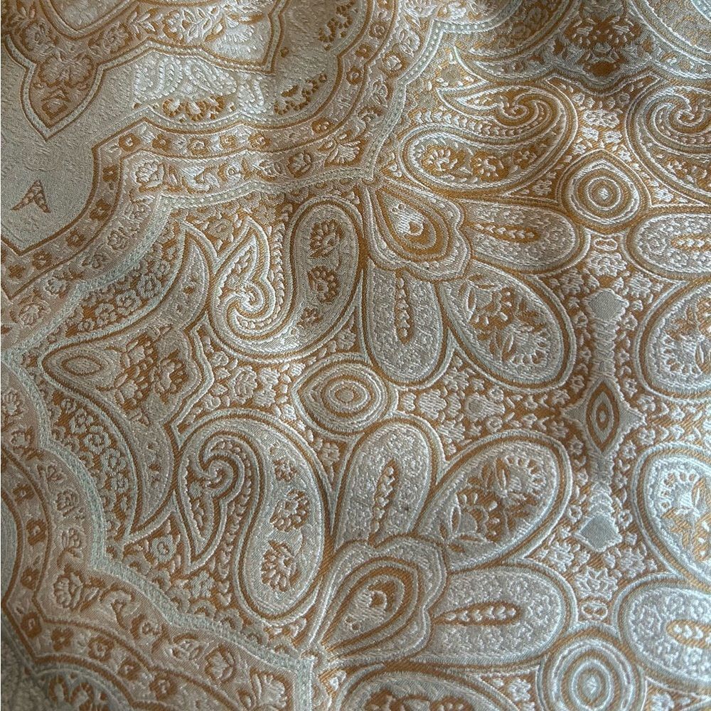 Tommy Bahama Gold Paisley 100% Silk Lined Pencil Skirt Size 6 - Picture 9 of 10